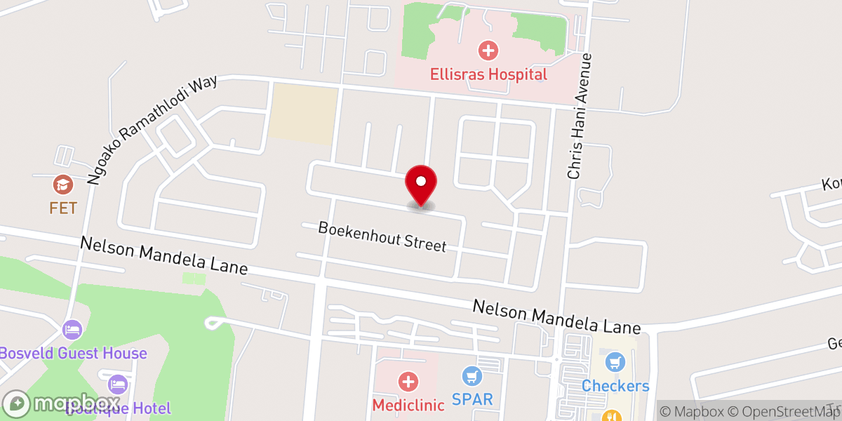 Map showing location of shalom Lephalale