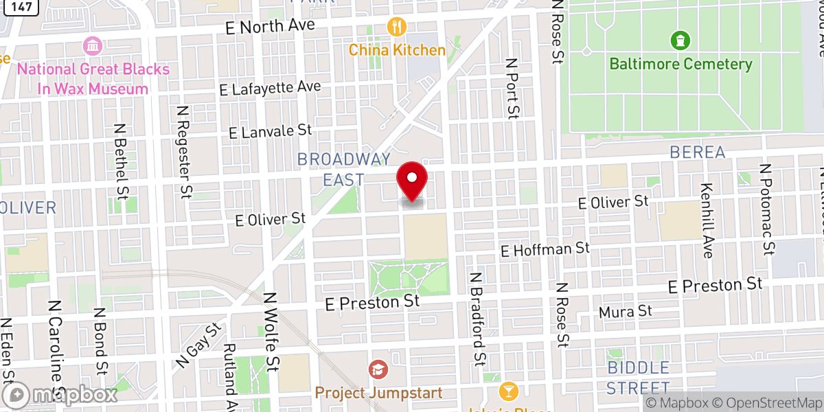 Map showing location of Berea Lutheran Church