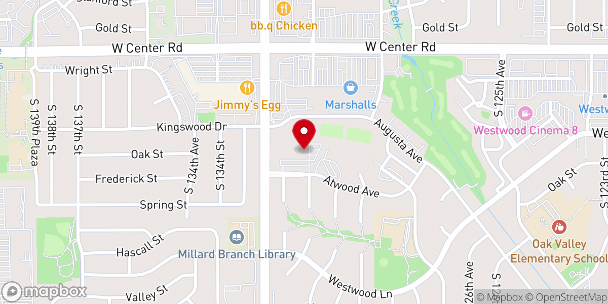 Map showing location of Westwood Church