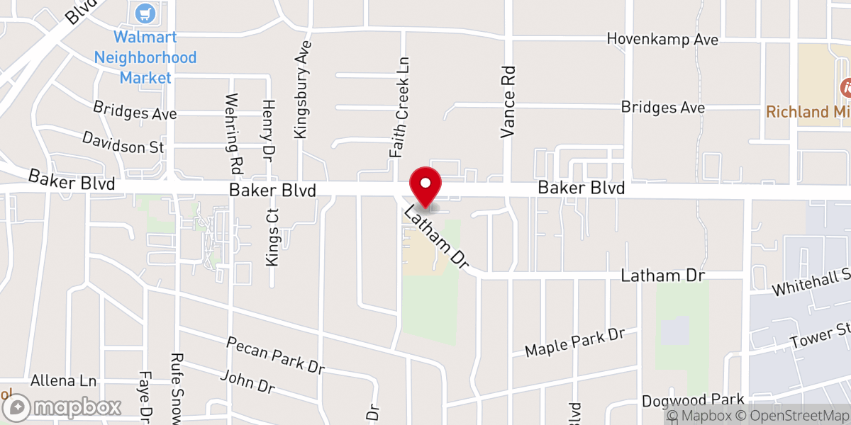 Map showing location of Supernatural Nation Grace Pavilion Church- Richland Hills Campus, Texas