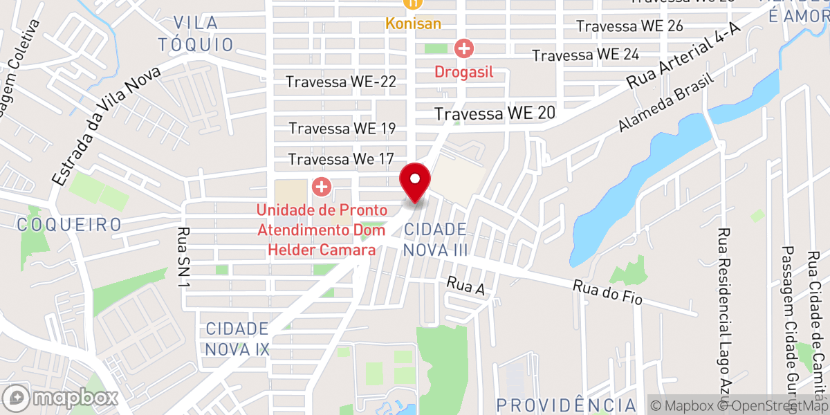 Map showing location of ADCIN - Templo Central