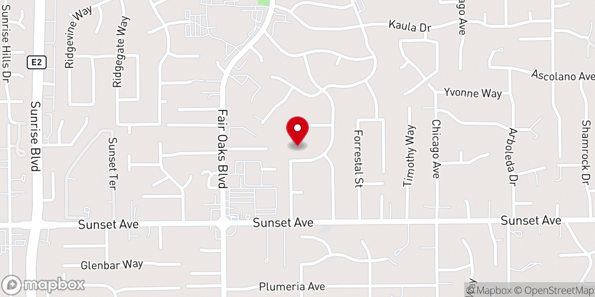 Map showing location of Sacramento Korean Baptist Church