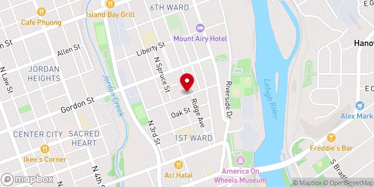 Map showing location of City Limits Assembly of God - Food Distribution Center