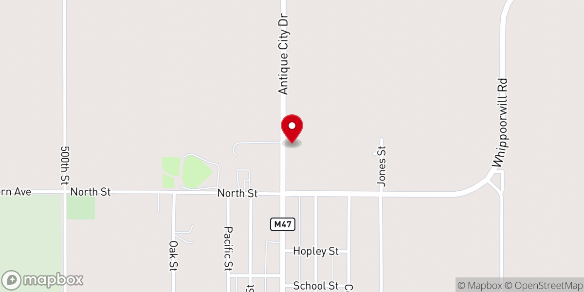 Map showing location of Our Savior Lutheran Church