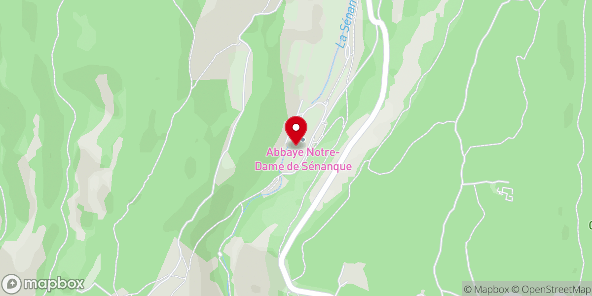 Map showing location of Abbaye Notre-Dame de Sénanque