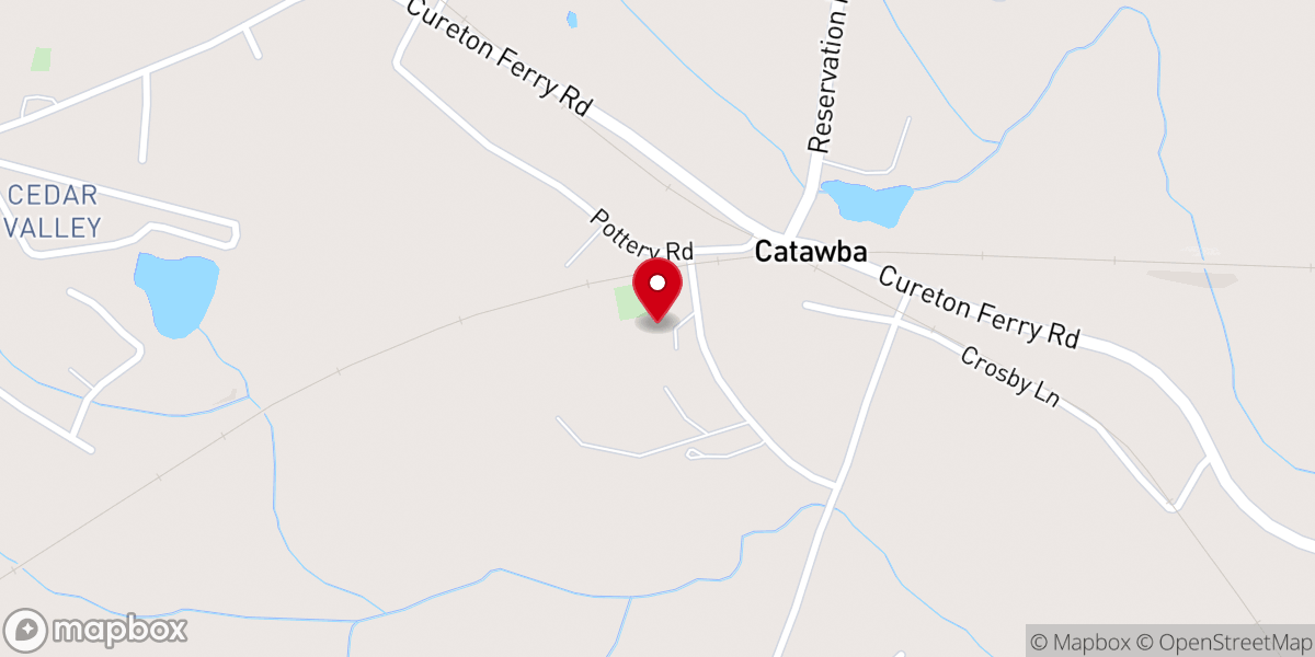 Map showing location of Catawba Chapel African Methodist Episcopal Zion Church
