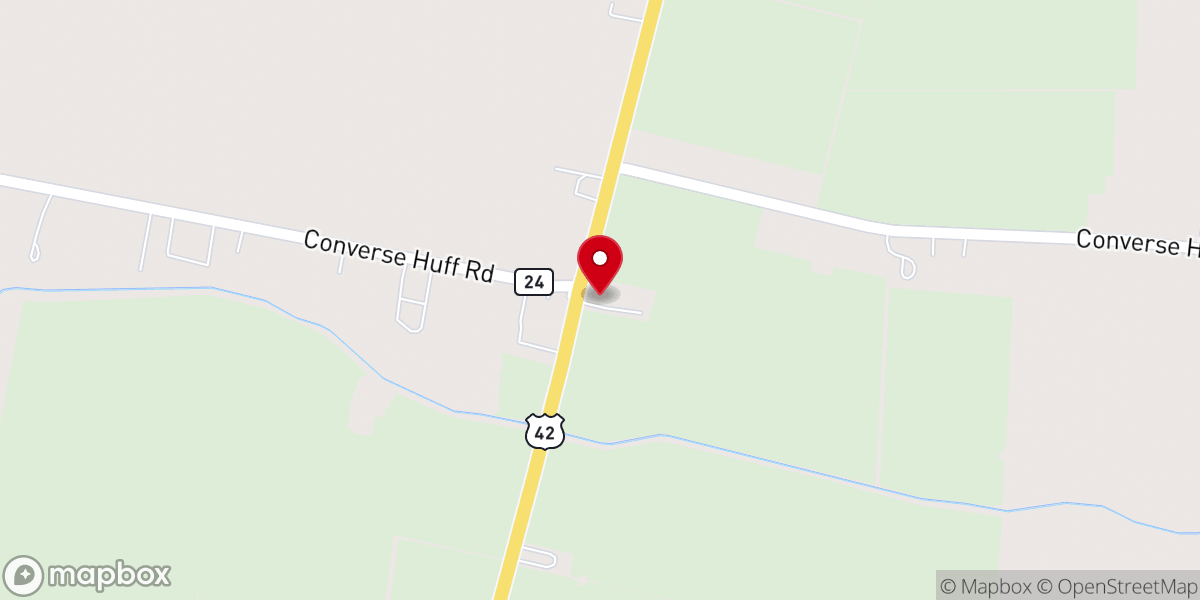 Map showing location of Hope Church