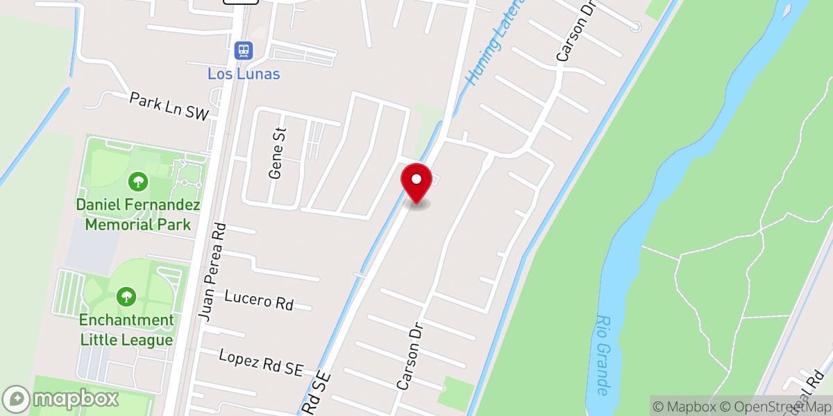 Map showing location of Centro Cristiano de Los Lunas