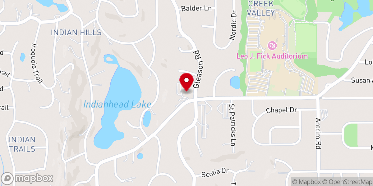 Map showing location of St. Alban's Episcopal Church