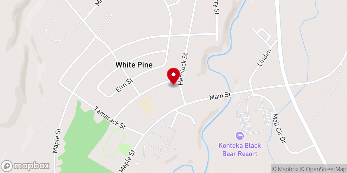 Map showing location of Saint Jude’s Catholic Church, White Pine