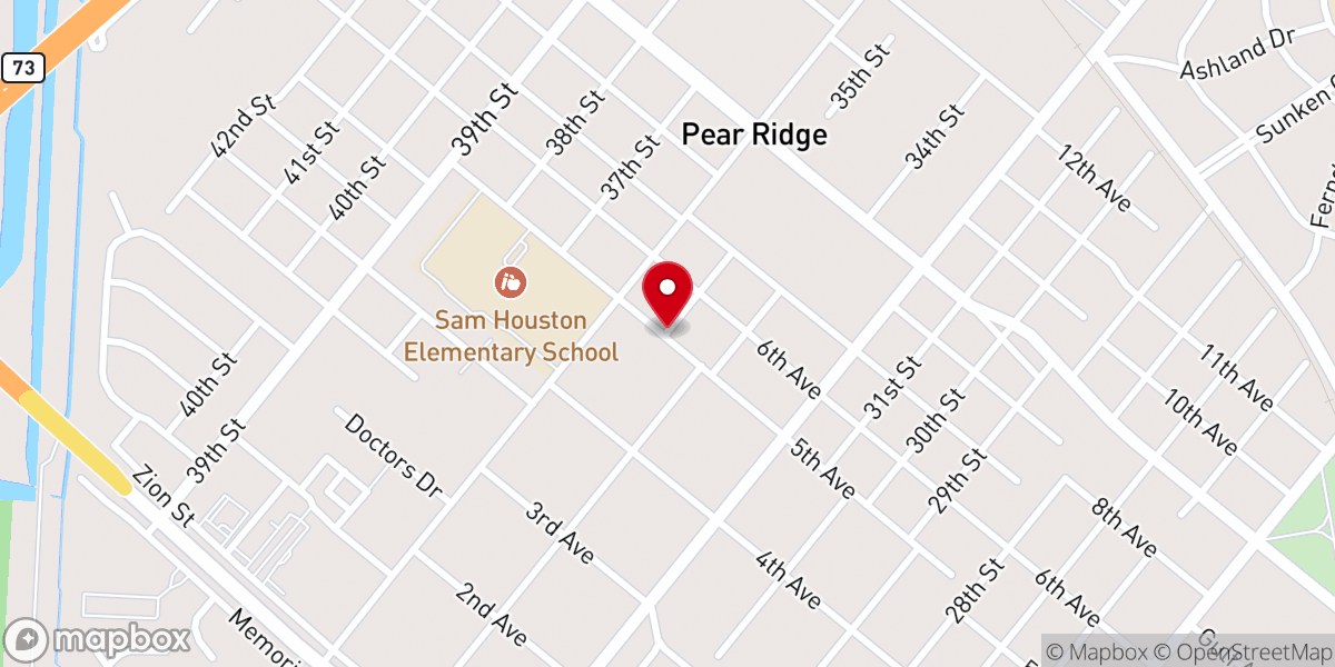Map showing location of Glad Tidings Assembly of God Church