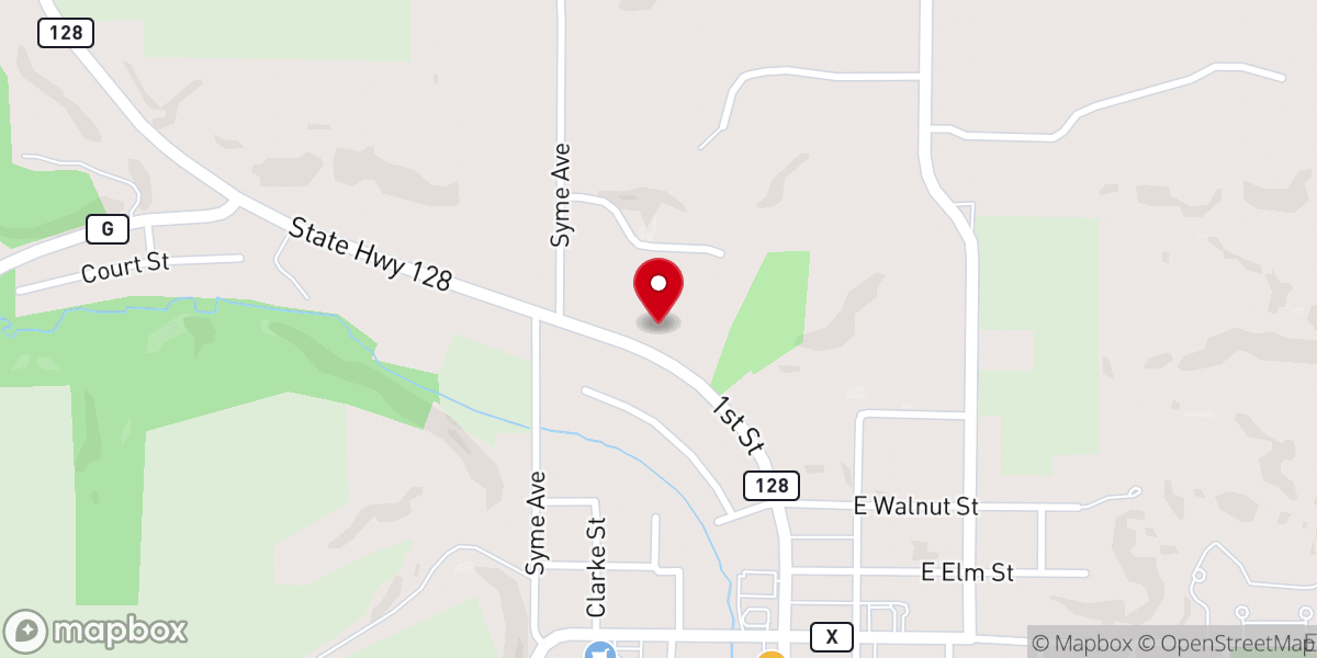Map showing location of St. John Catholic Church
