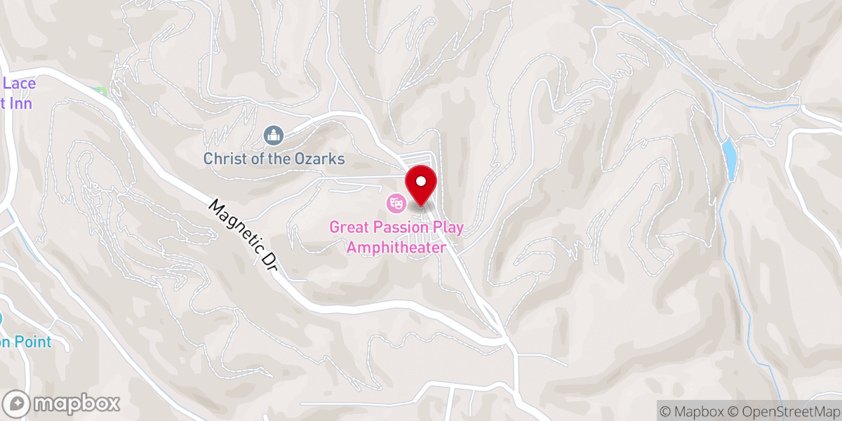 Map showing location of The Great Passion Play