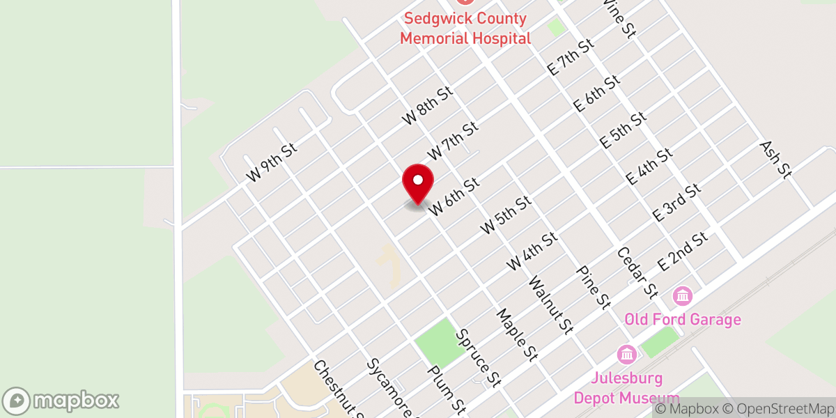 Map showing location of St Paul's Lutheran Church
