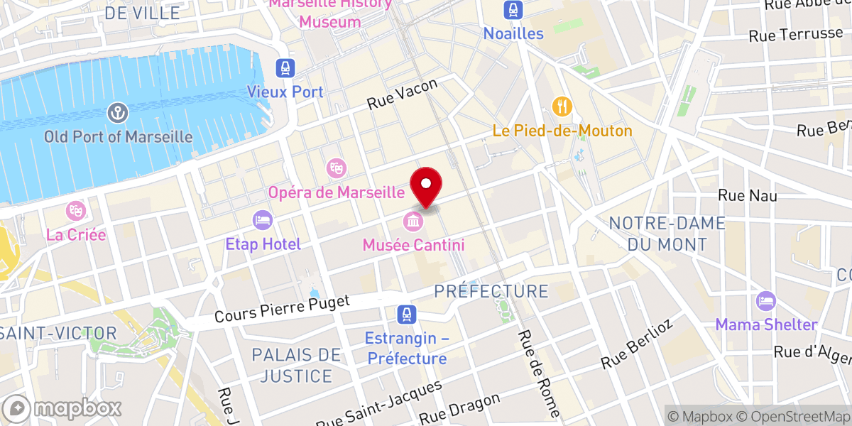Map showing location of Temple Grignan