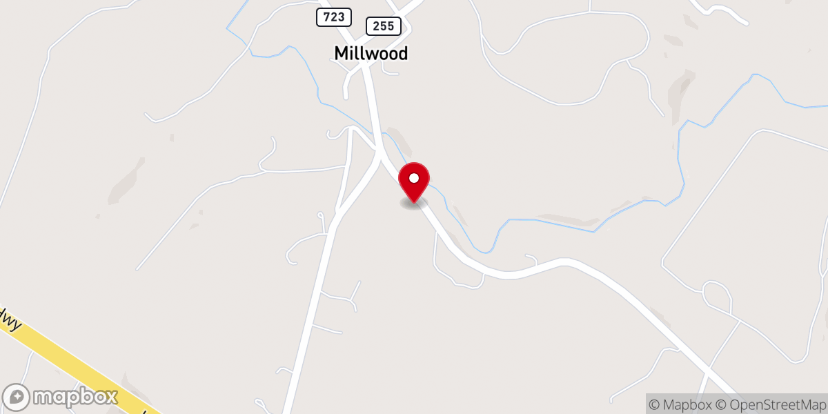 Map showing location of Guilfield Church
