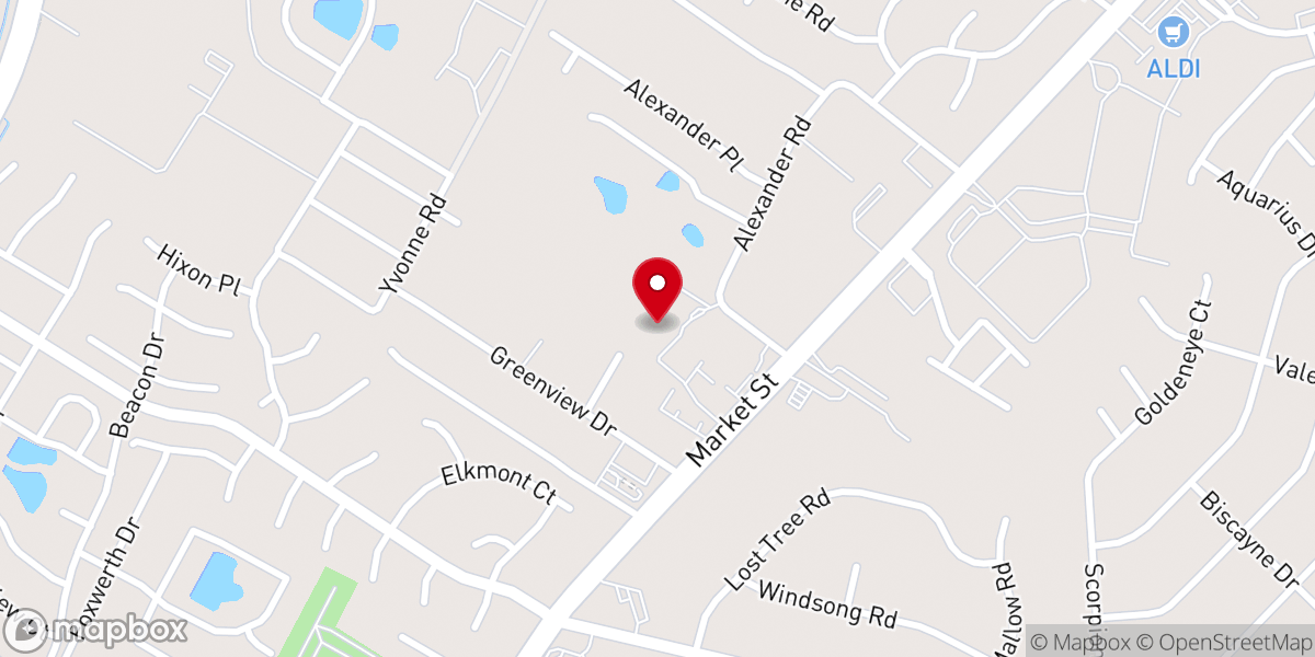 Map showing location of North Grove Evangelical Presbyterian Church