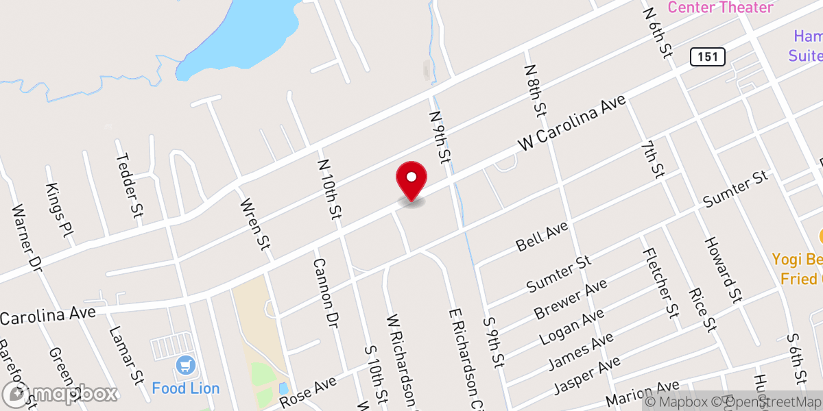 Map showing location of Advent Christian Church
