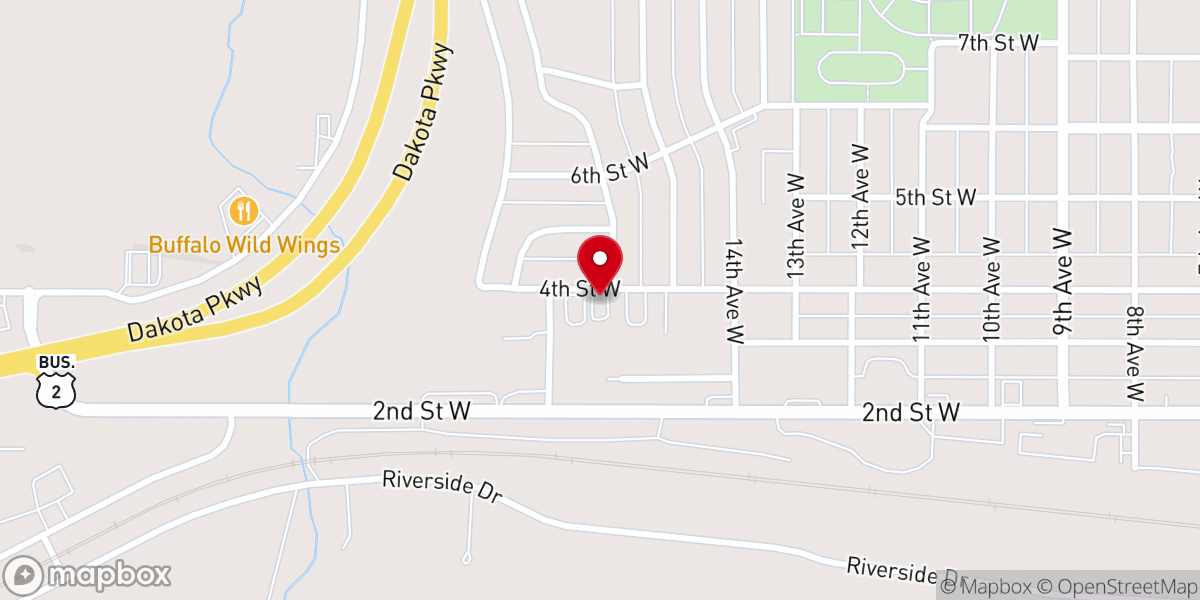 Map showing location of Williston Alliance Church