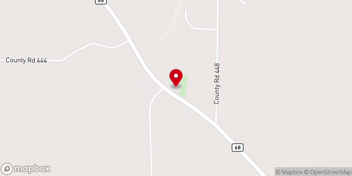 Map showing location of Broadway Baptist Church