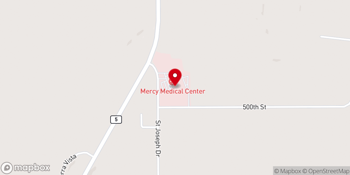Map showing location of MercyOne Centerville Medical Center