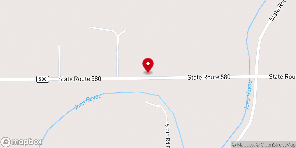 Map showing location of Monticello Baptist Church