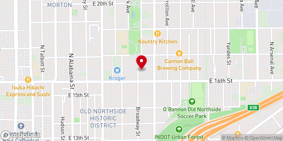 Map showing location of Holy Life Missionary Baptist Church