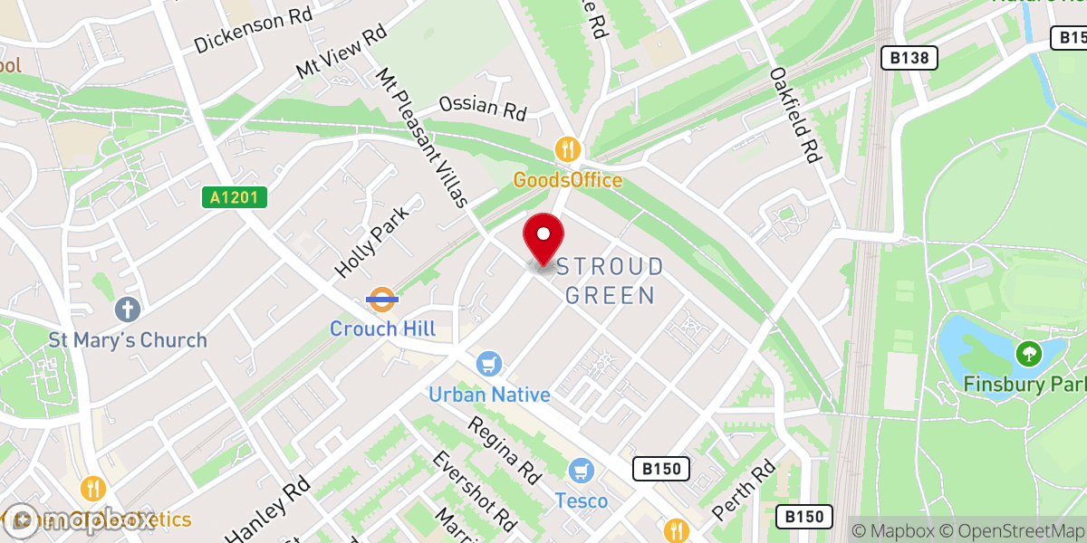 Map showing location of Old Church Court