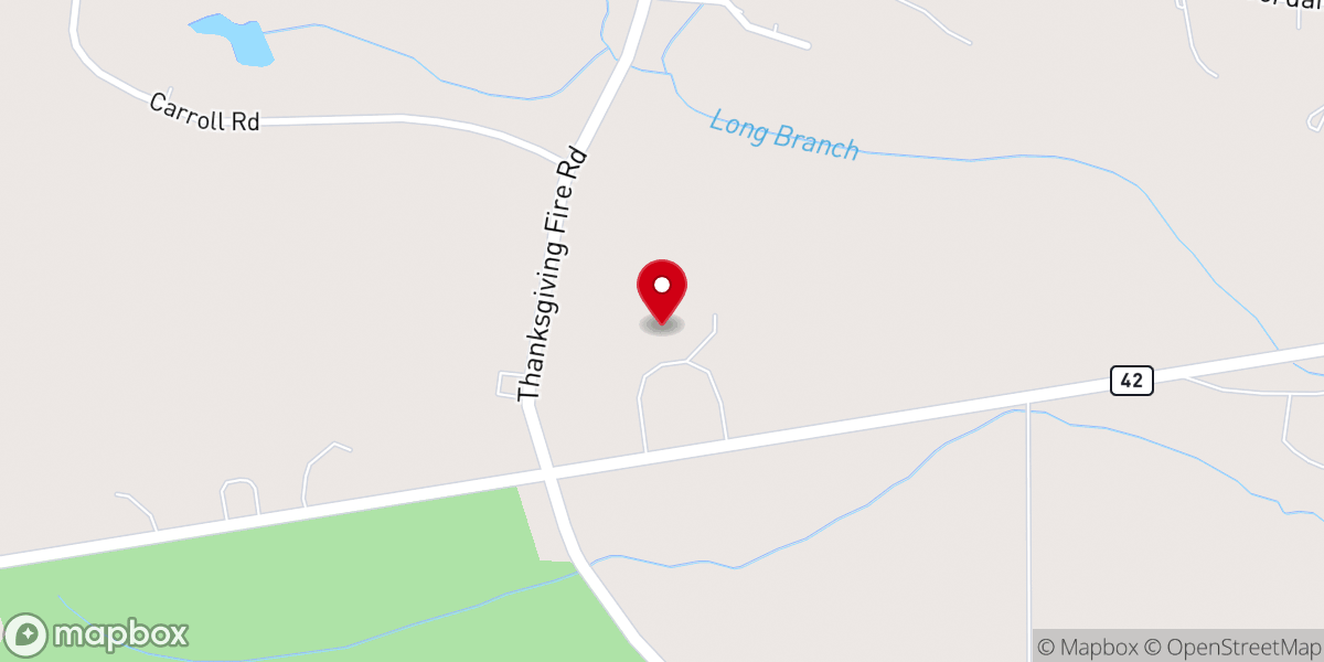Map showing location of Thanksgiving Church