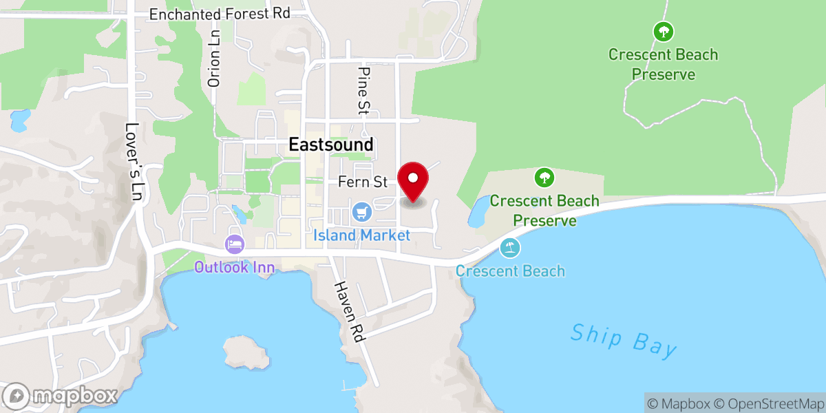 Map showing location of Orcas Island Community Church