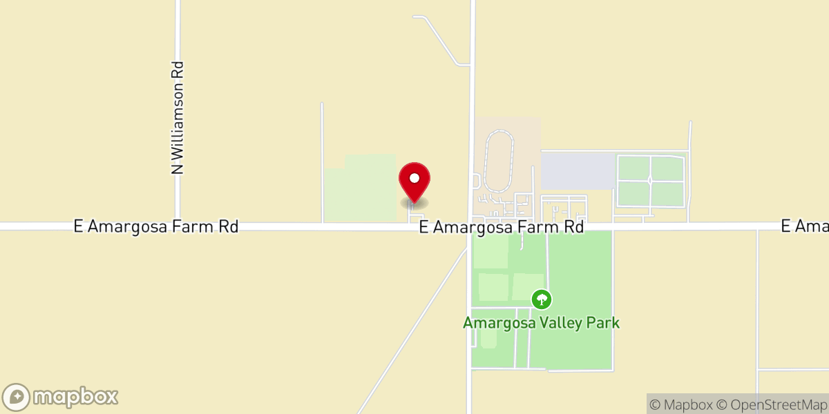 Map showing location of Amargosa Christian Fellowship