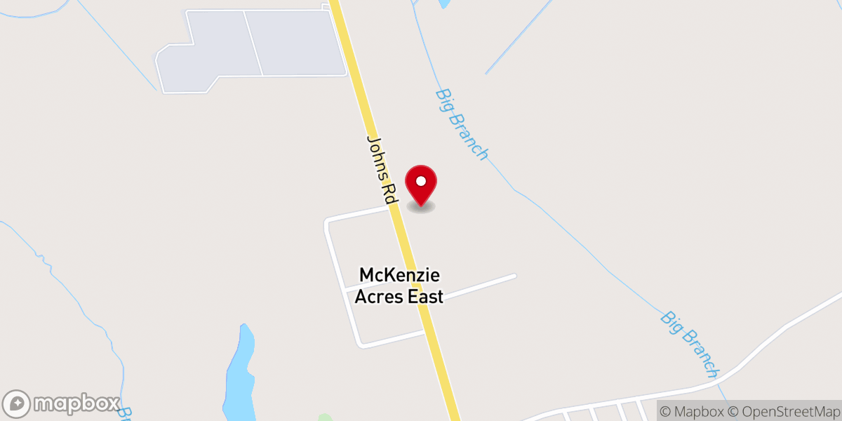 Map showing location of Jones Chapel Missionary Baptist Church