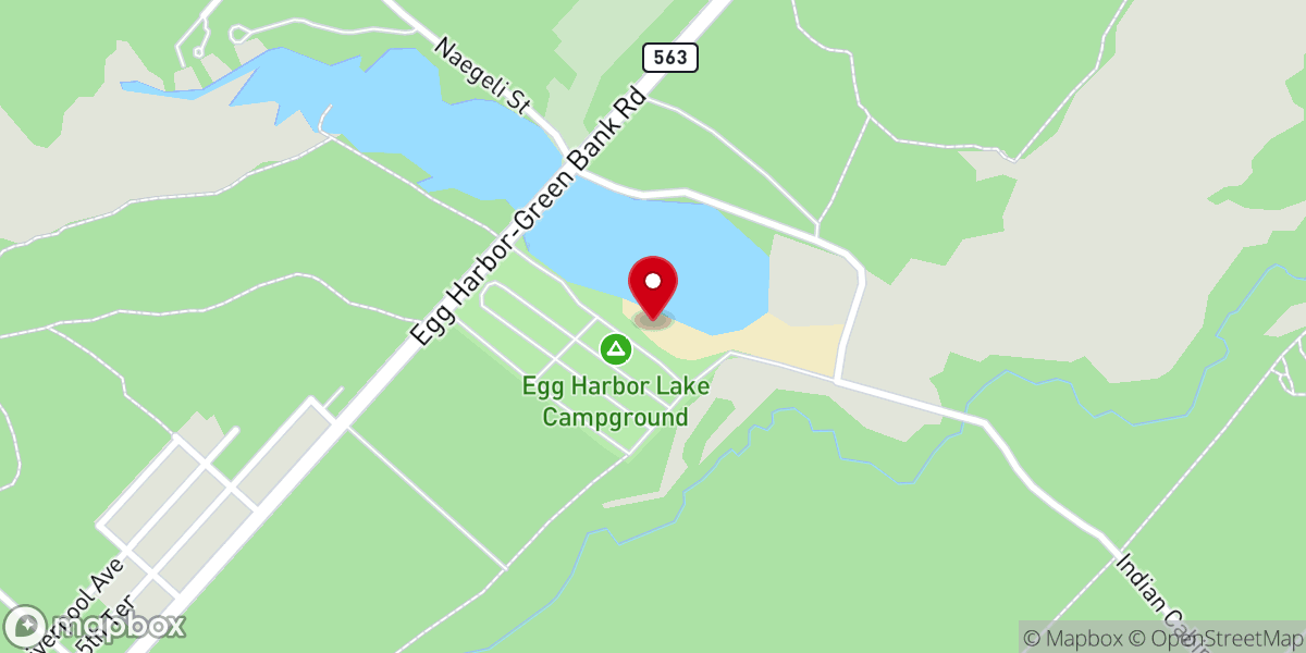 Map showing location of Egg Harbor Lake Campground