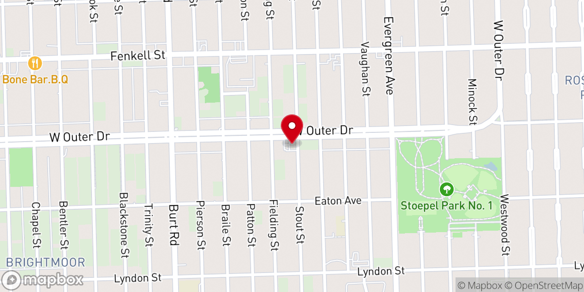 Map showing location of Grace Refuge Chapel