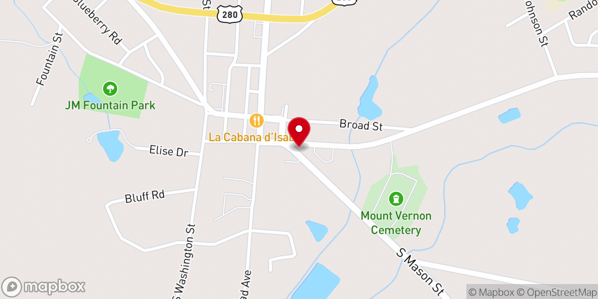 Map showing location of Browns Construction Company
