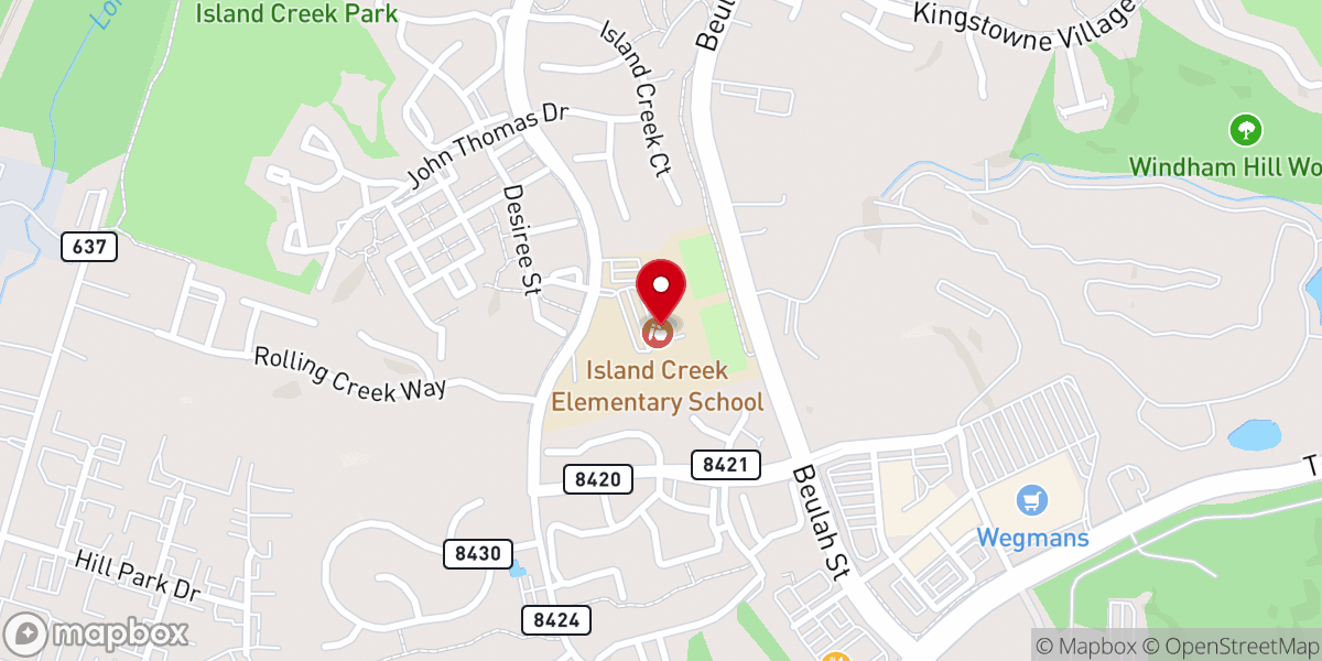 Map showing location of Kingstowne Communion