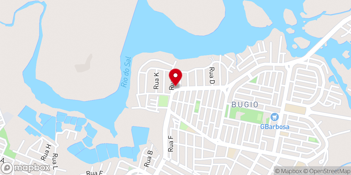 Map showing location of Igreja Batista no Bugio