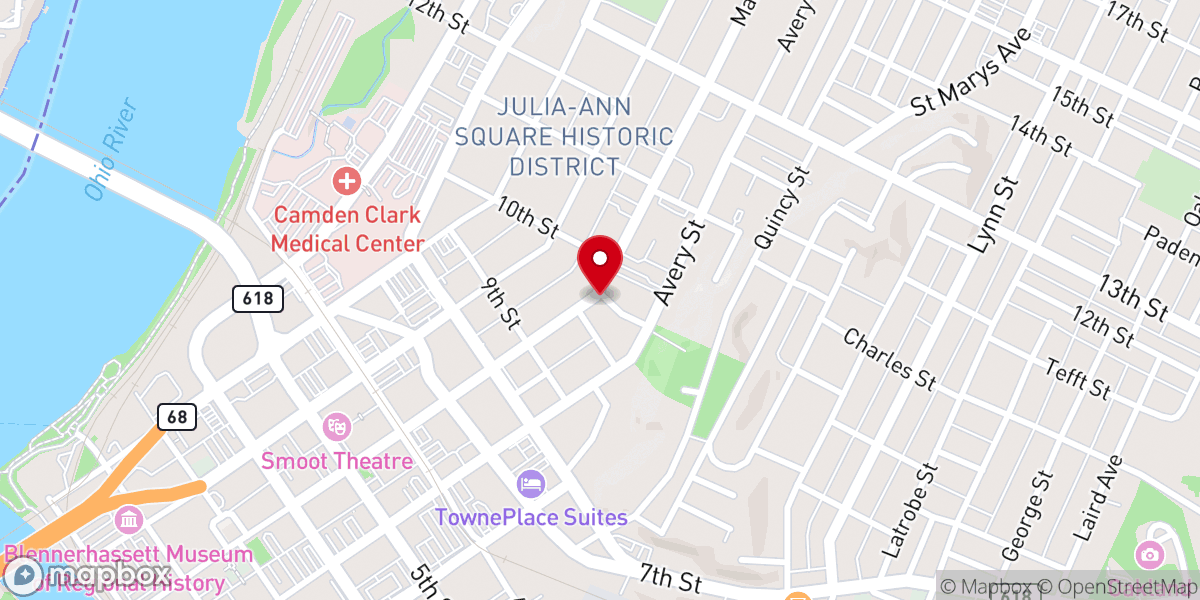 Map showing location of St. Patrick's Anglican Church