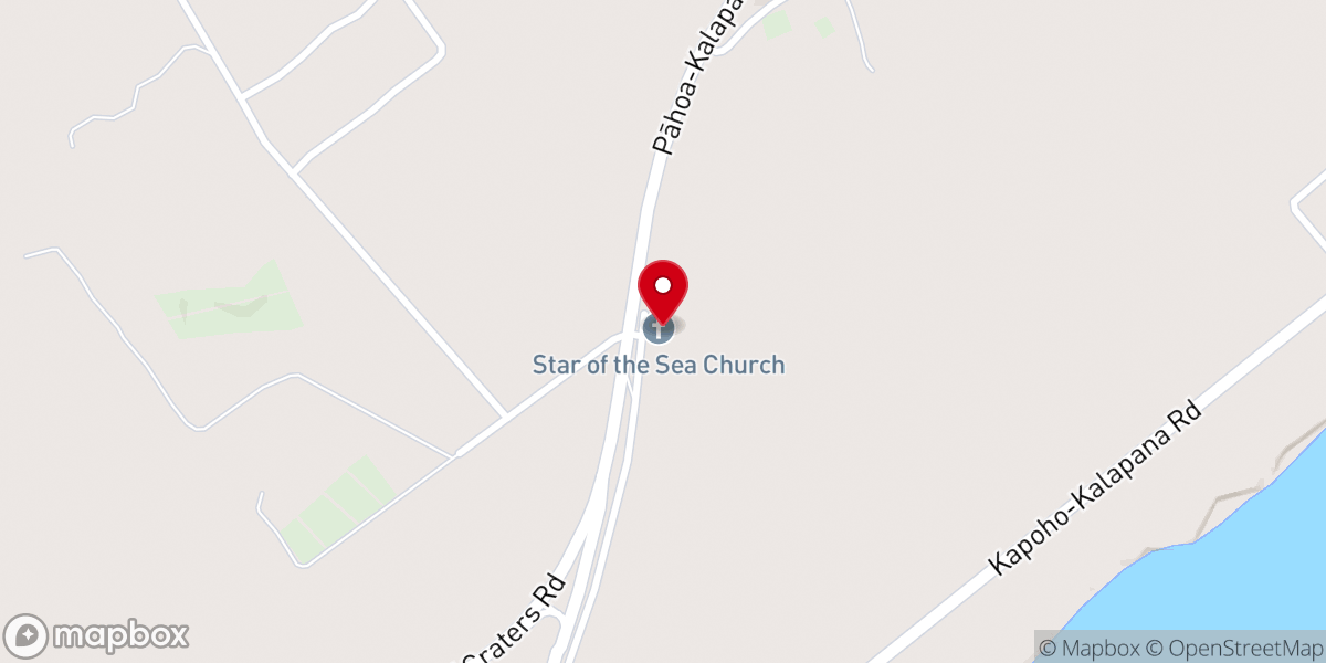 Map showing location of Star of the Sea Painted Church
