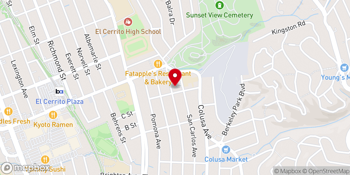Map showing location of St. Jerome Catholic Church