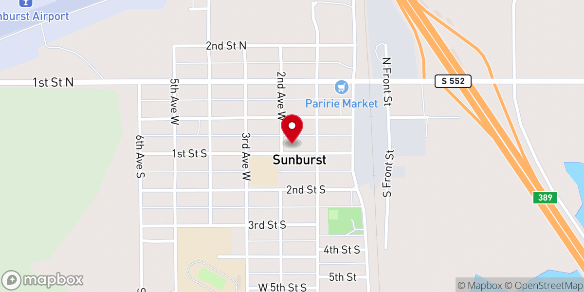 Map showing location of United Methodist Church