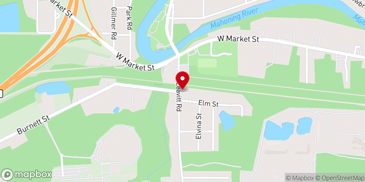 Map showing location of Leavittsburg Reach Center