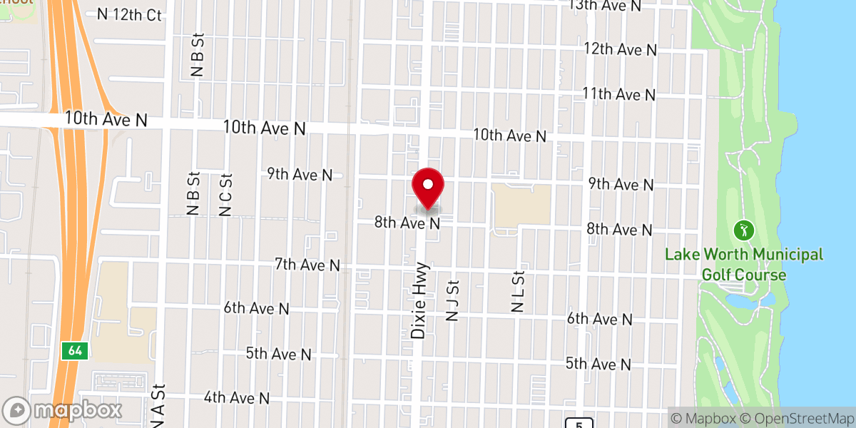 Map showing location of New Church of Nazarene