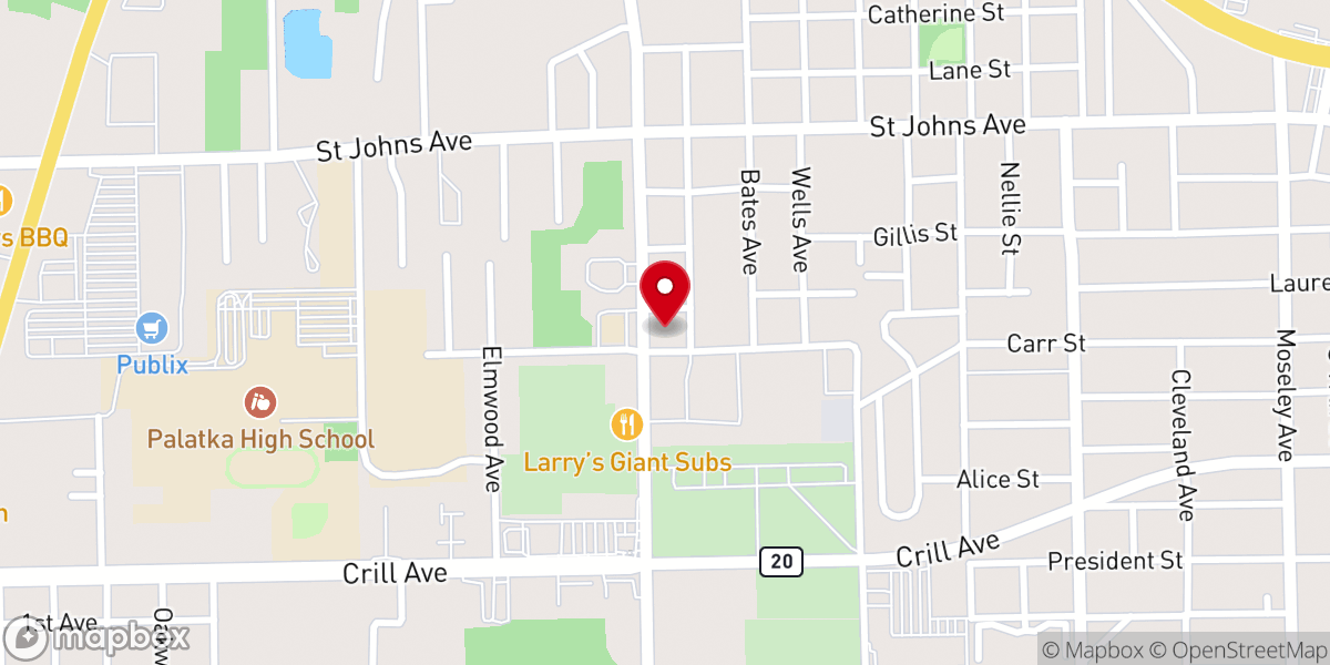 Map showing location of Interlachen Seventh-Day Adventist Church