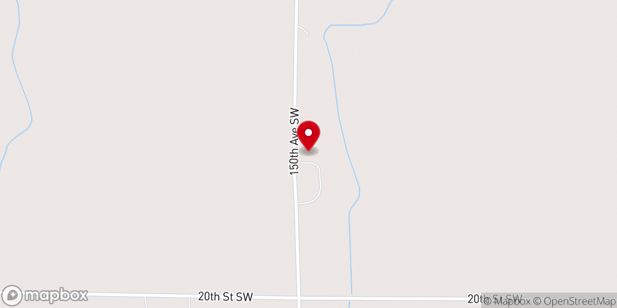 Map showing location of St John Lutheran Church