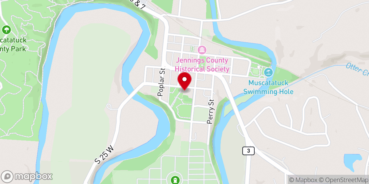 Map showing location of Vernonn Presbyterian Church