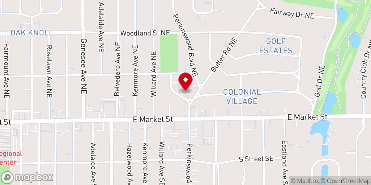 Map showing location of Lane Roberts-Clark Chapel