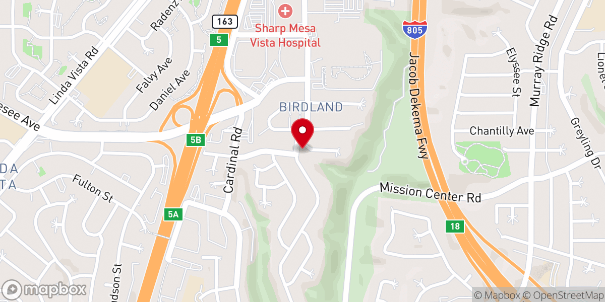 Map showing location of San Diego New Church