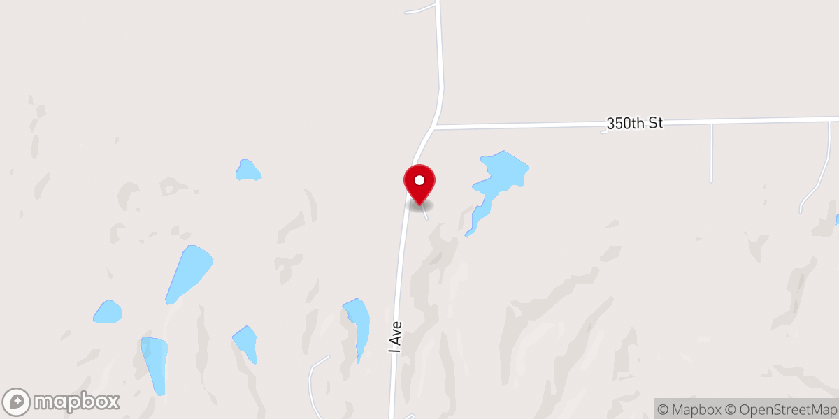 Map showing location of Mesquakie United Church