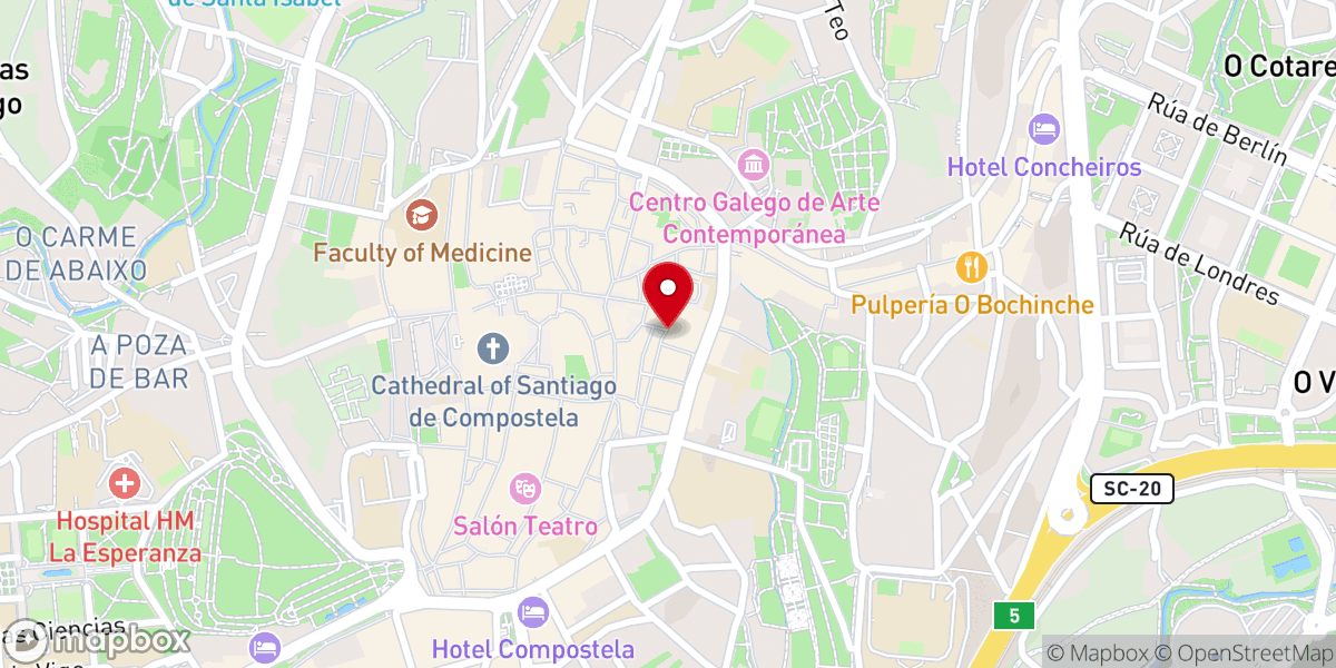 Map showing location of Iglesia de San Agustín - Jesuitas